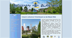 Desktop Screenshot of ostseepark-blaue-wiek.de