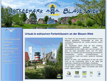 Tablet Screenshot of ostseepark-blaue-wiek.de